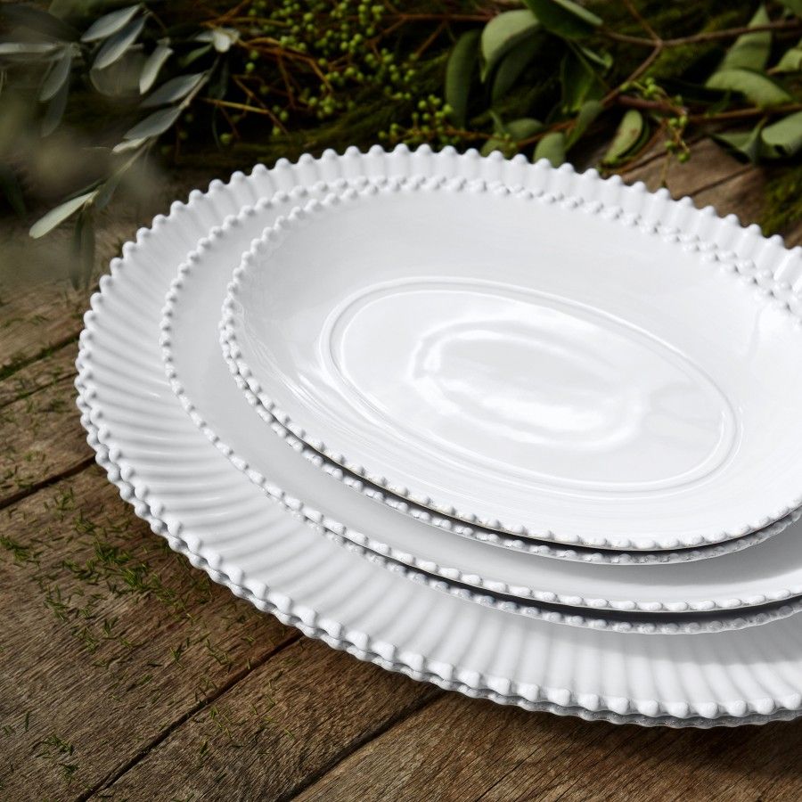 Блюдо овальное PEARL White, 34 , х25 , х 3  ,5 см.,  Costa Nova, PEA331-WHI