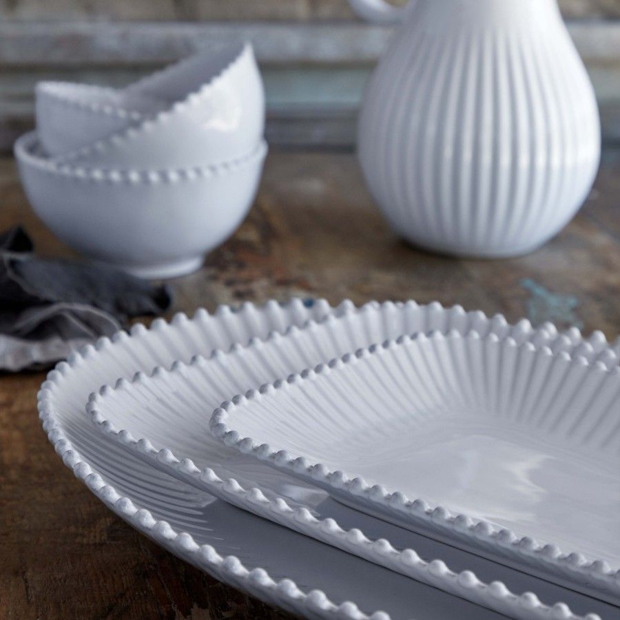 Тарелка PEARL White, 39 ,6х28 , х4 ,3 см.,  Costa Nova, PER403-WHI